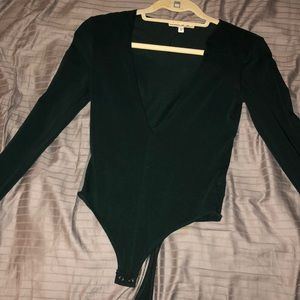 V neck bodysuit